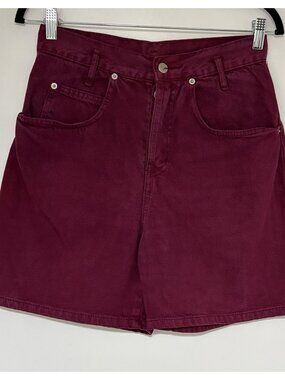 Vintage 90s Nada Nuff Contempo Casuals Purple Pink High Waist Button Fly Jorts S